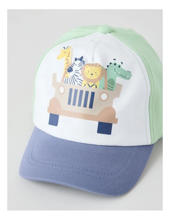 Safari Cap in Blue/Green image 2