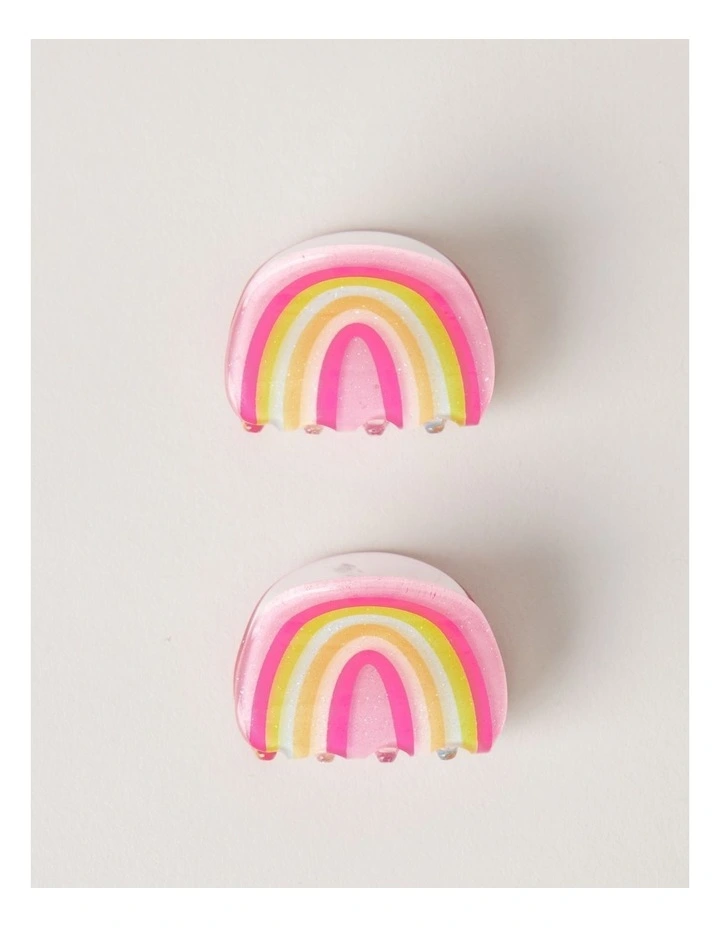 2 Pack Claw Clips in Rainbow image 1