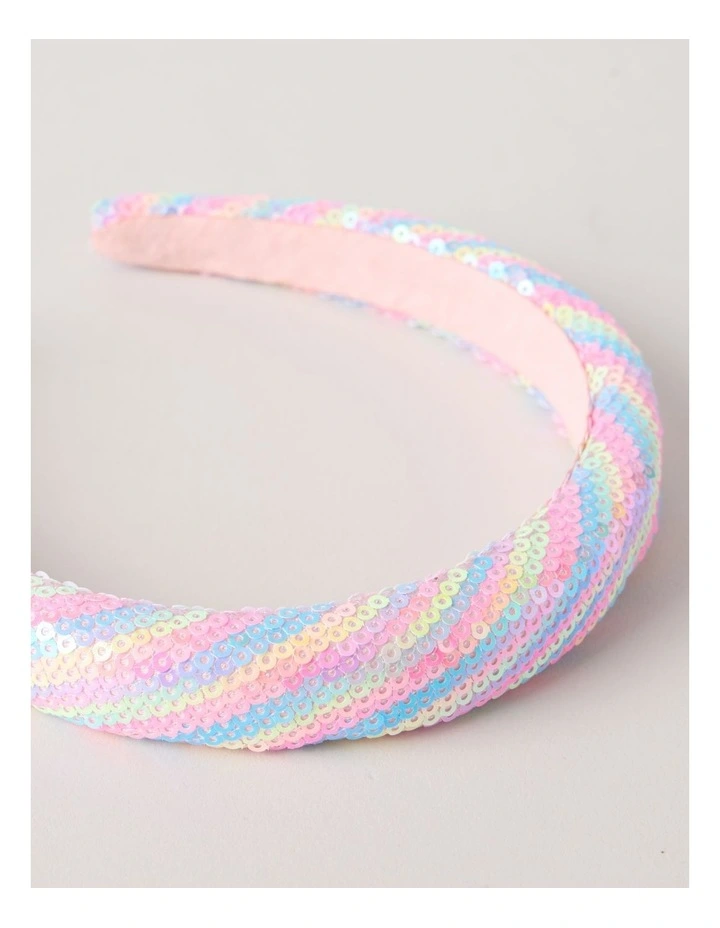 Sequin Headband in Rainbow image 1