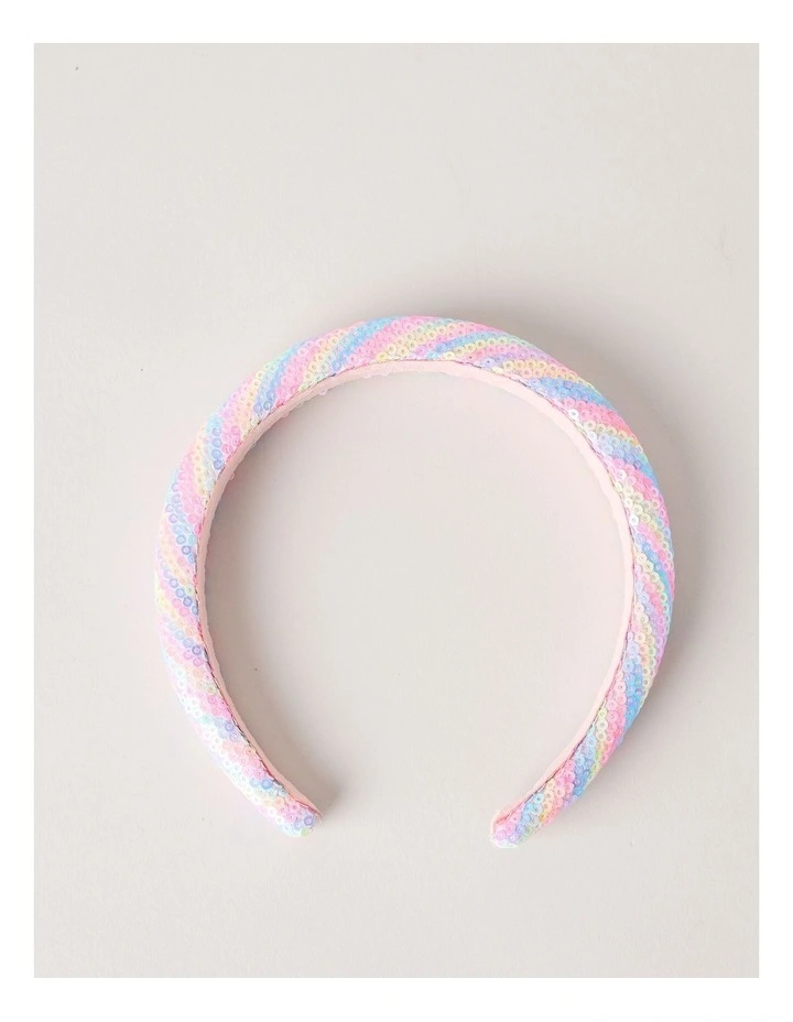 Sequin Headband in Rainbow image 2