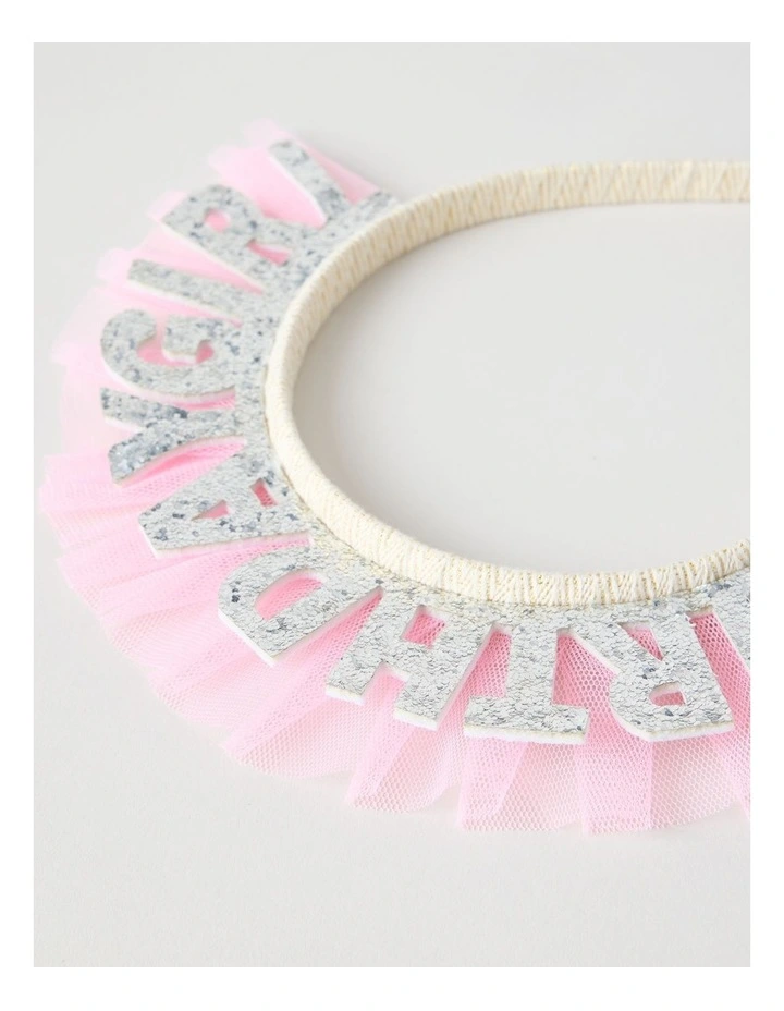 Birthday Headband in Pink image 2