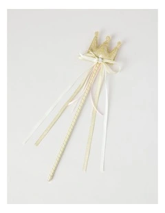 Crown Wand in Gold Glitter