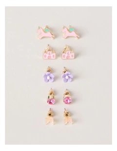 5 Pack Earring Set in Assorted Colours
