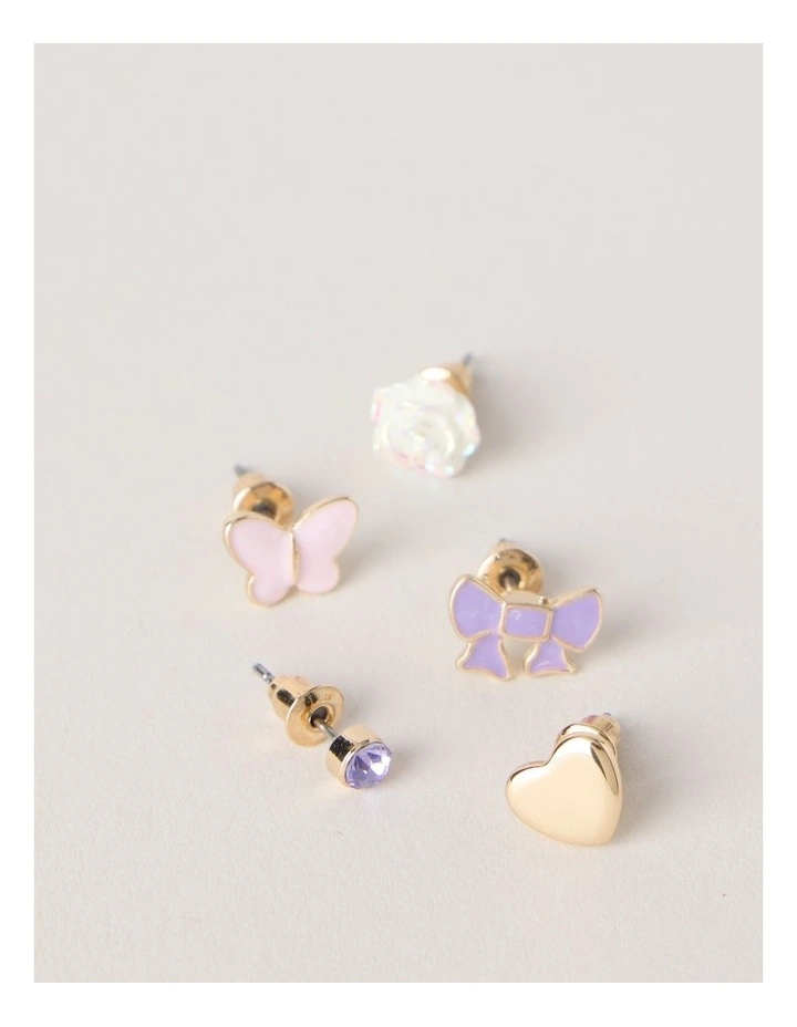 5 Pack Earring Set in Gold image 2