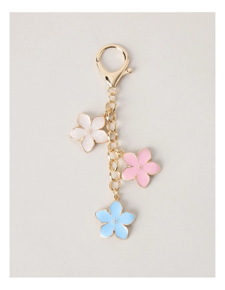 Flower Chain Bag Charm in Gold image 1