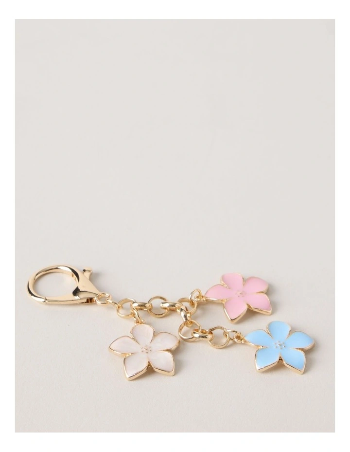 Flower Chain Bag Charm in Gold image 2