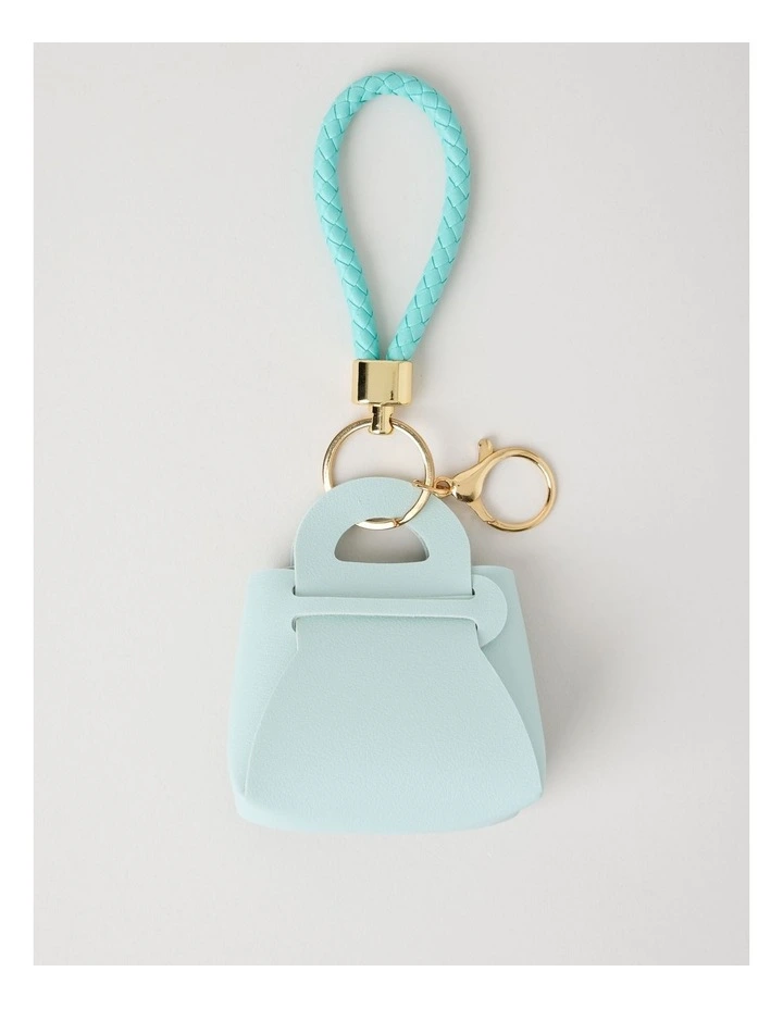 Mini Bag Charm in Blue image 2