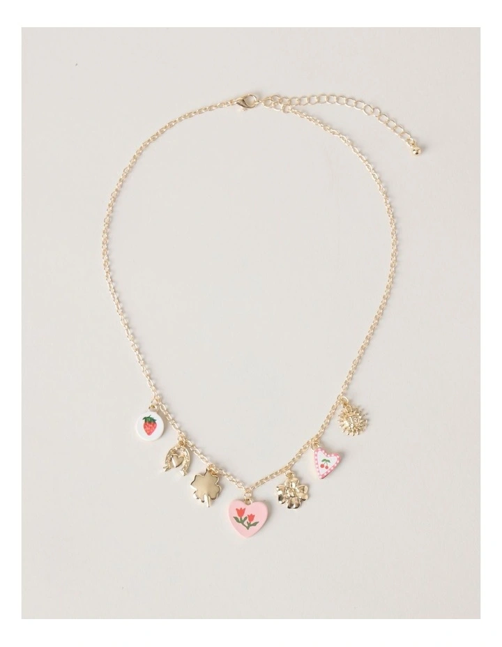 Charm Necklace in Gold image 1