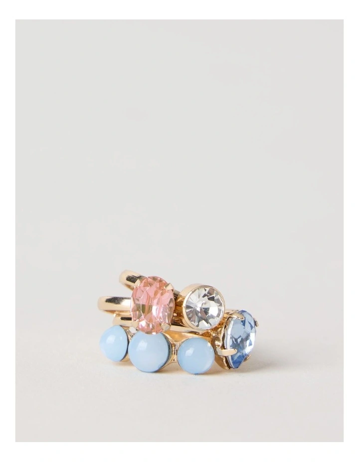 4 Pack Ring Set in Gold image 3