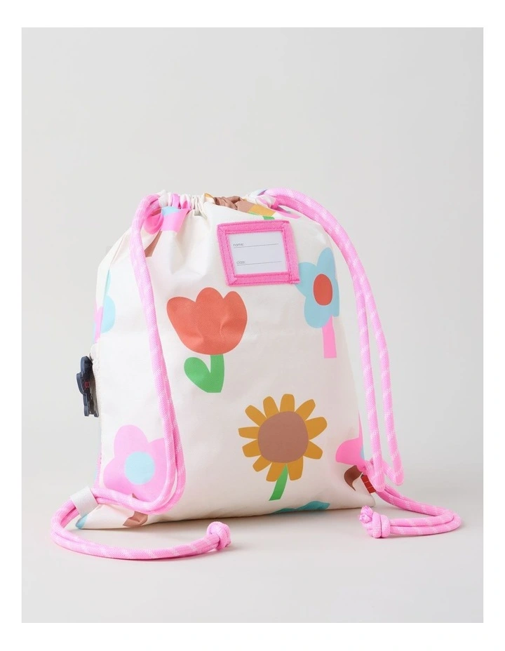 Swim Bag with Charm in White image 3