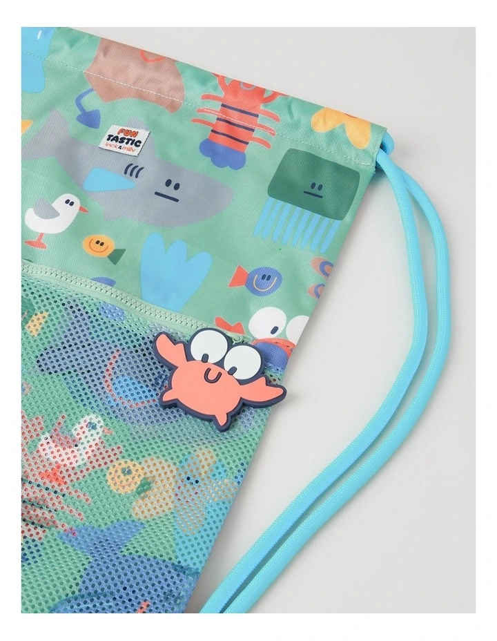 Swim Bag with Charm in Green image 2