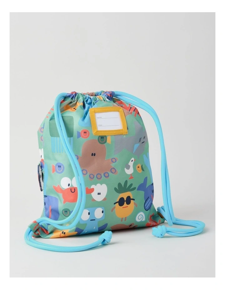 Swim Bag with Charm in Green image 3