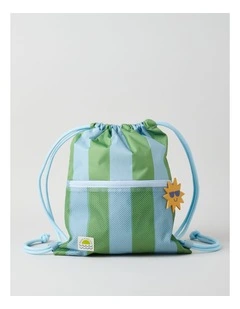 Swim Bag in Stripe Blue/Green