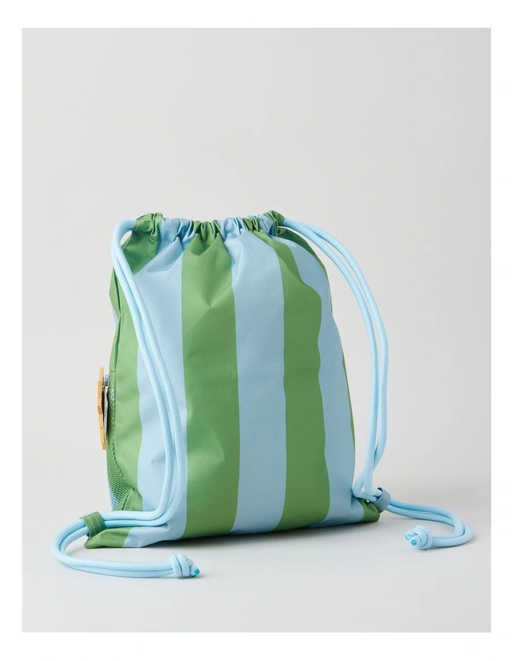 Swim Bag in Stripe Blue/Green image 3