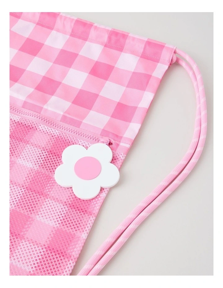 Swim Bag in Gingham Pink image 2