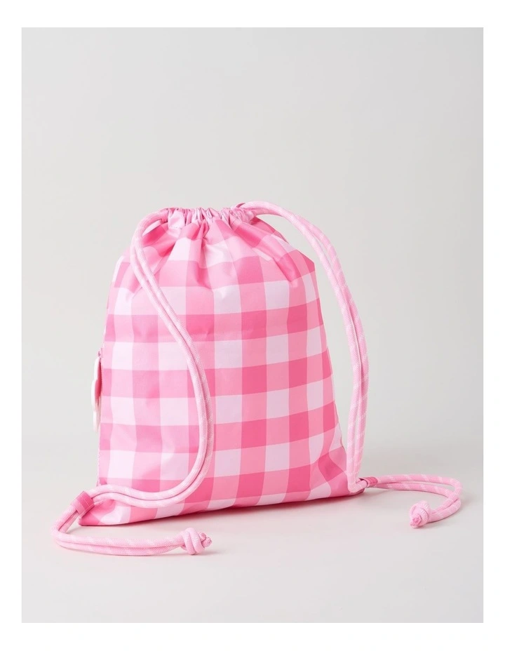 Swim Bag in Gingham Pink image 3