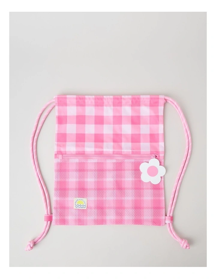 Swim Bag in Gingham Pink image 4