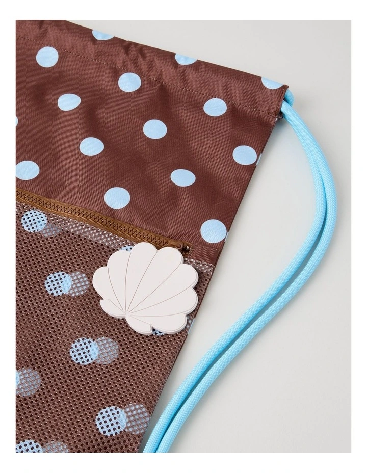 Polka Dot Swim Bag in Brown image 2