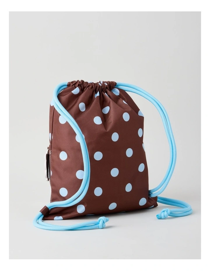 Polka Dot Swim Bag in Brown image 3