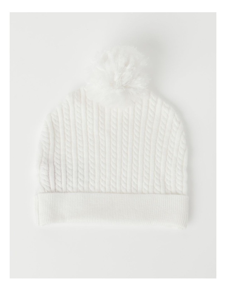 Cable Knit Beanie White