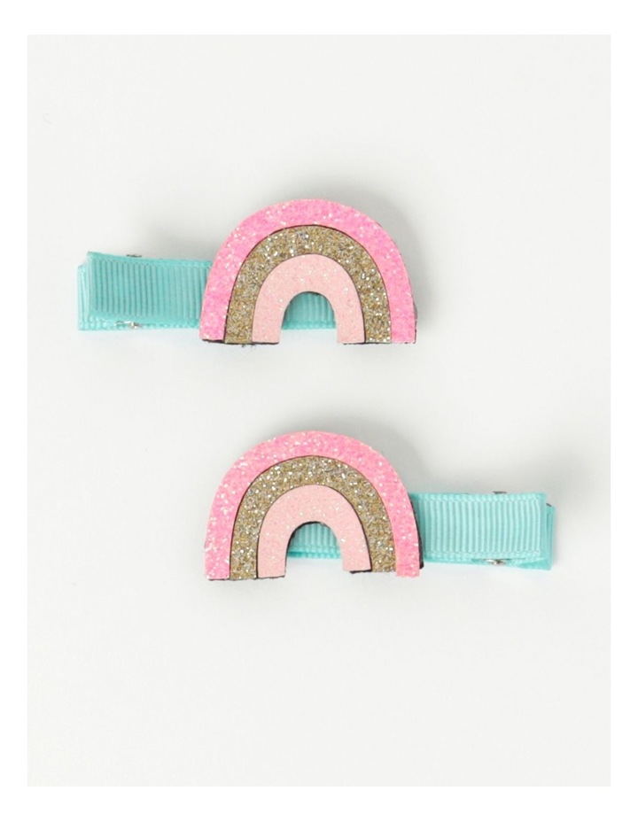 Rainbow Hairclips Light Blue 2 Pack