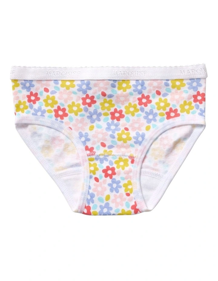 Girls 2 Pack Underpants in Multi Floral image 3