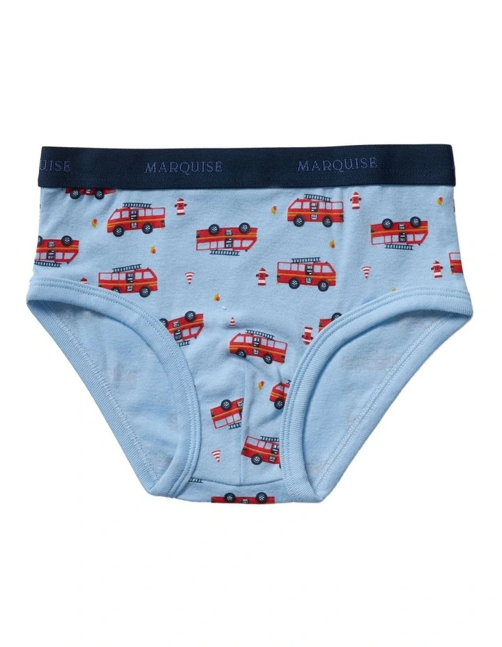Boys 2 Pack Underpants in Firetrucks image 3
