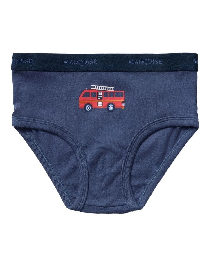 Boys 2 Pack Underpants in Firetrucks image 4
