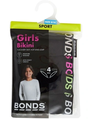 Bikini Sport 4-Pack in Black