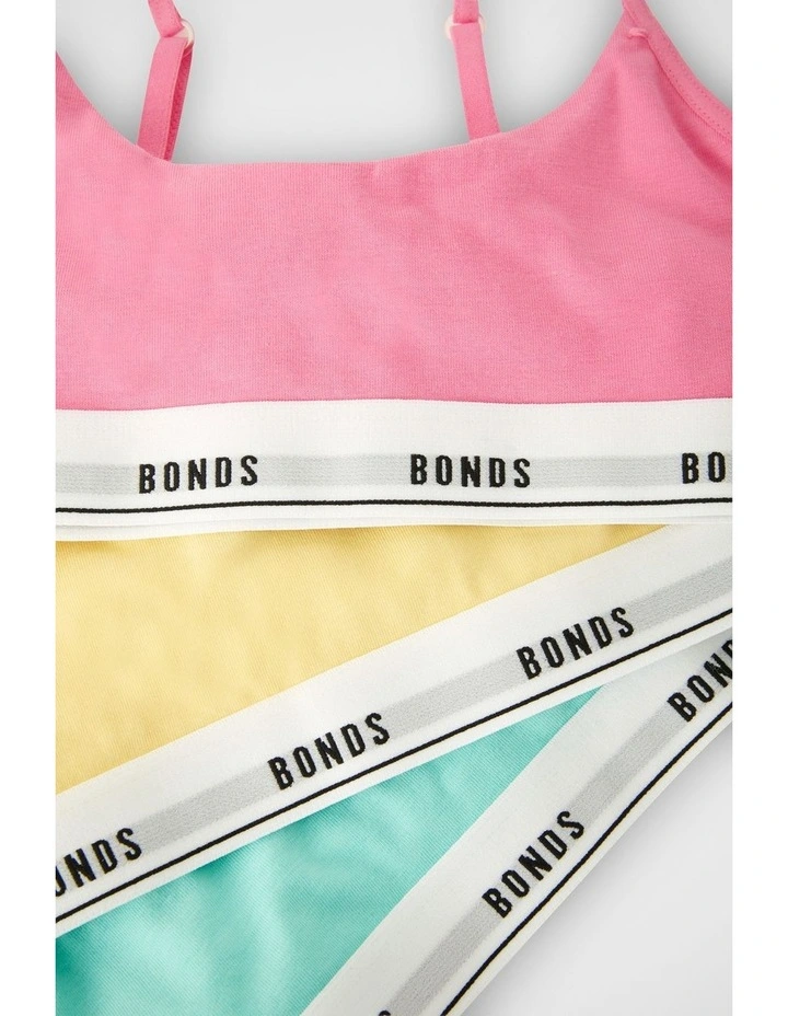 Girls Hipster Scoop Crop 3 Pack in Shook / Honeymoon / Isla Blue image 3