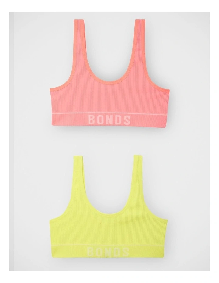Girls Retro Rib Tank Crop 2 Pack in Pack Jtk image 1