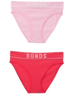Retro Rib Bikini 2 Pack in Multi