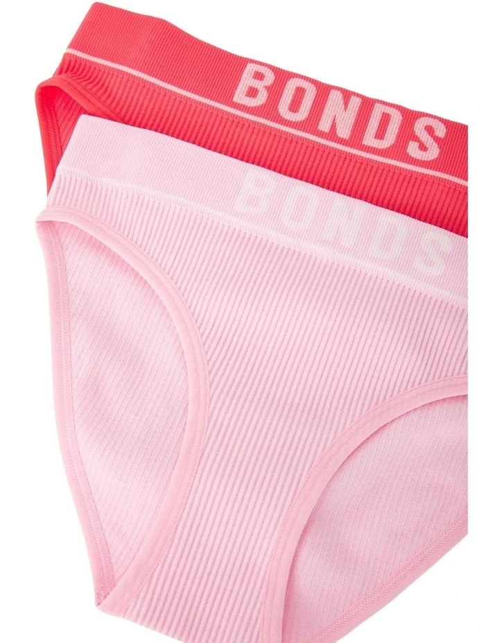 Retro Rib Bikini 2 Pack in Multi image 3