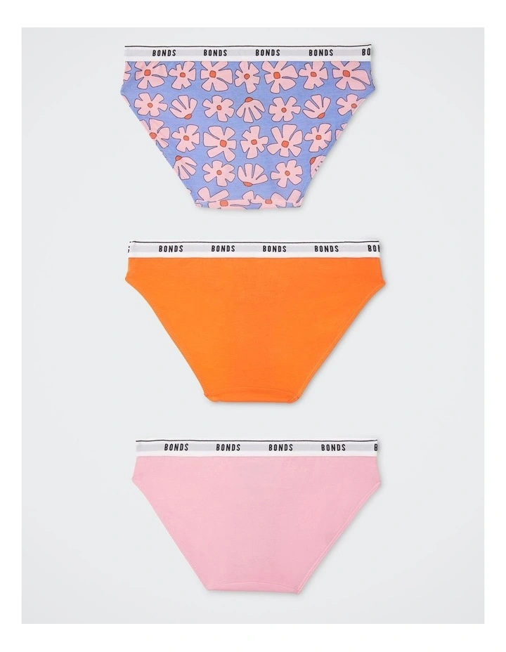 Girls Hipster Bikini 3 Pack in Framed In Flowers image 2