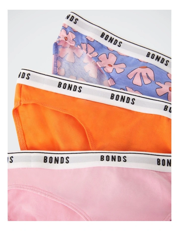 Girls Hipster Bikini 3 Pack in Framed In Flowers image 3