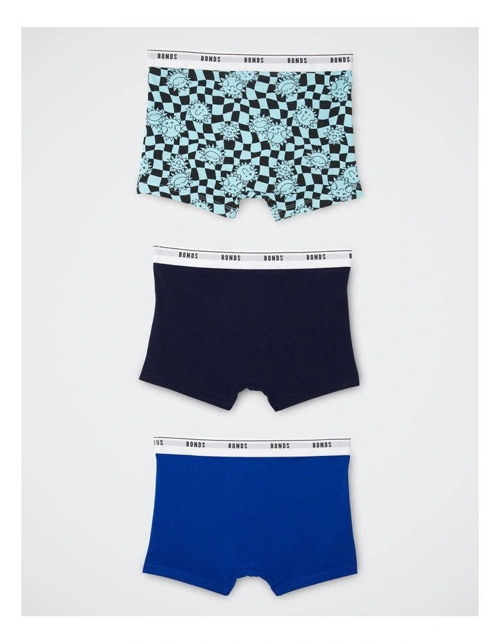 Boys Hipster Trunk 3 Pack in Sunny Checks image 2