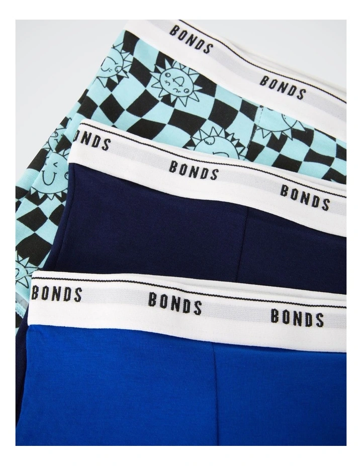 Boys Hipster Trunk 3 Pack in Sunny Checks image 3