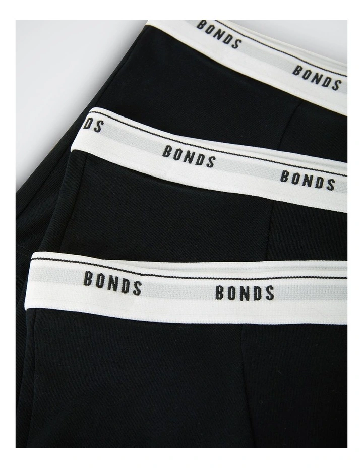 Boys Hipster Trunk 3 Pack in Nu Black image 3