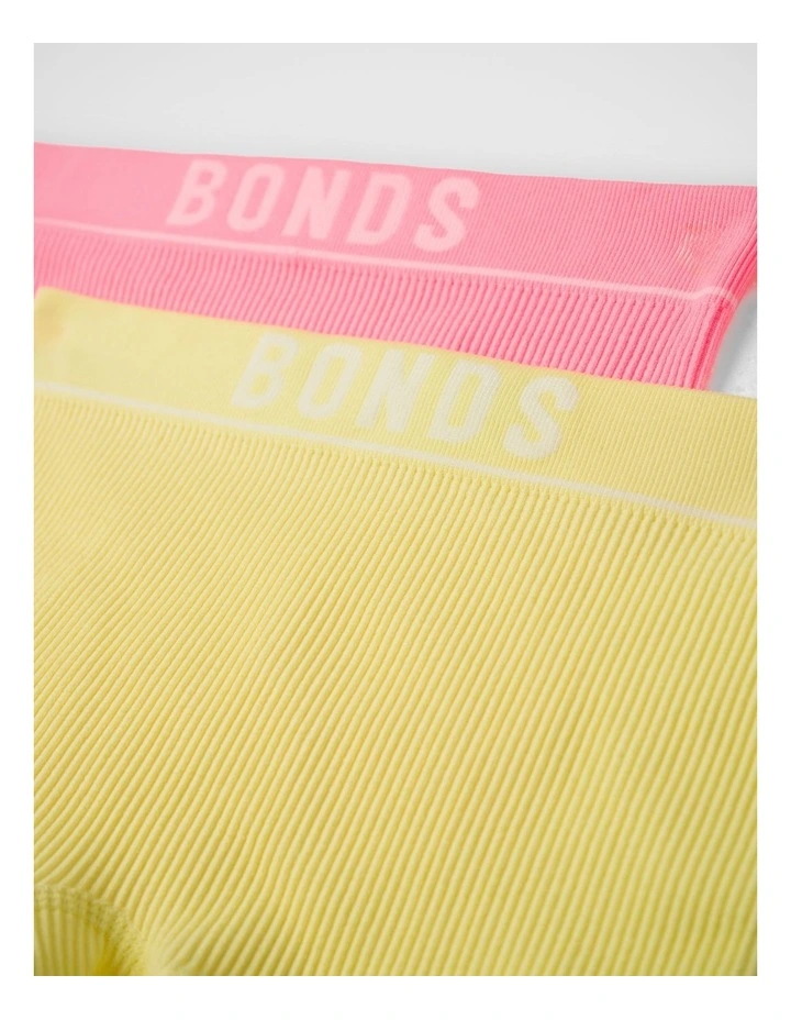 Girls Retro Rib Shortie 2 Pack in Pack Jtk image 3