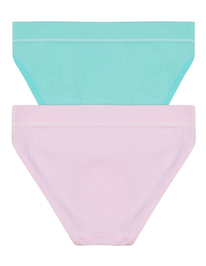 Girls Retro Rib Bikini 2 Pack in Pack Jti image 5