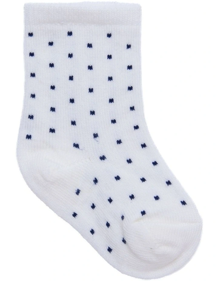 Infants Merino Wool Crew Socks in Cream image 1