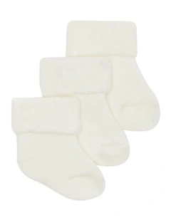 Newbies Wondersock 3 Pack in Marscapone