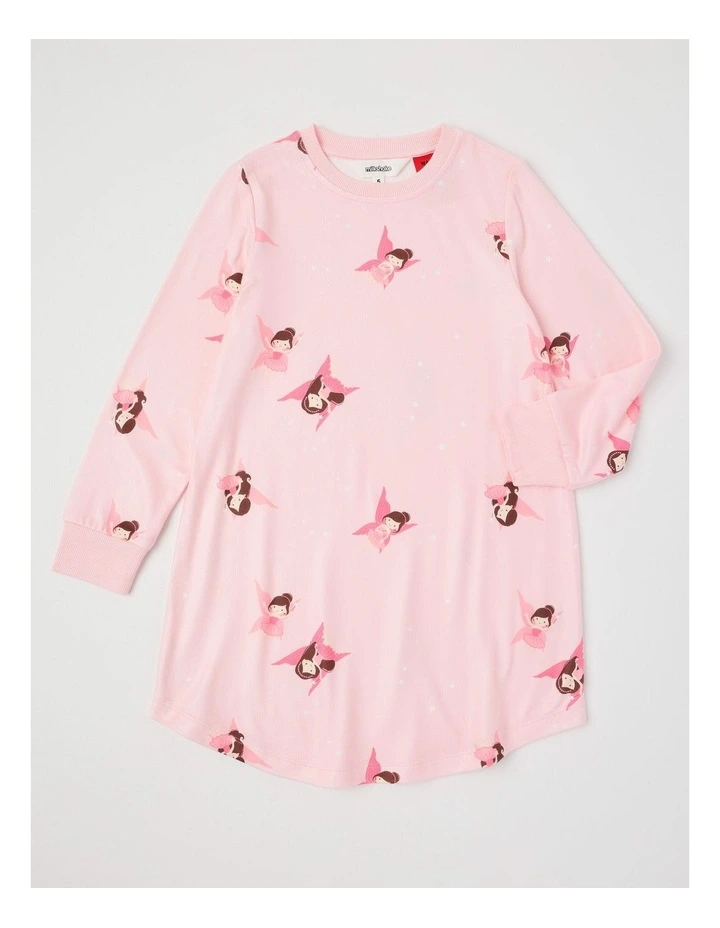 Cosy Knit Fairy Nightie in Baby Pink image 1