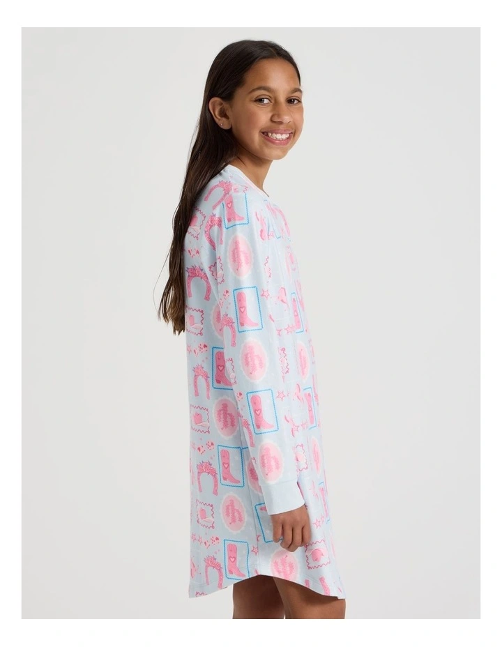 Cosy Knit Western Nightie in Pale Blue image 2