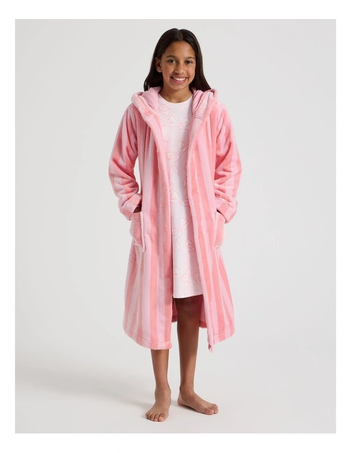 Stripe Gown in Light Pink image 1