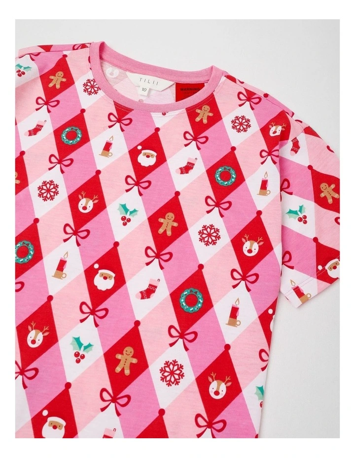 Matching Xmas Argyle Nightie Nightie in Pink image 2