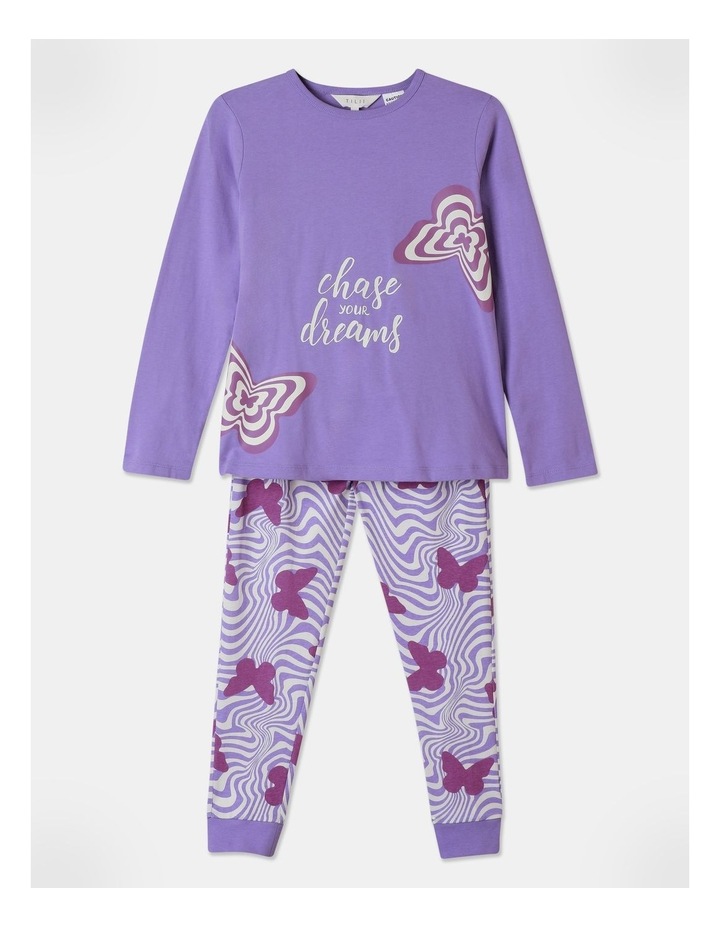 Essential Chase Your Dream Pyjama Set in Purple Purple Ptn