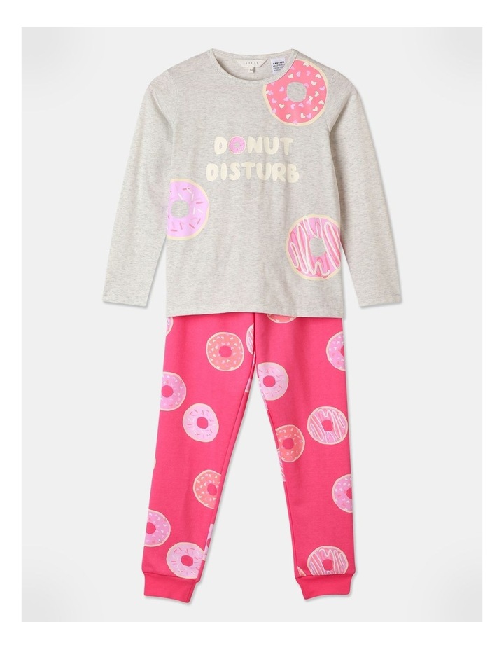 Essential Donut Disturb Pyjama Set in Grey Marle