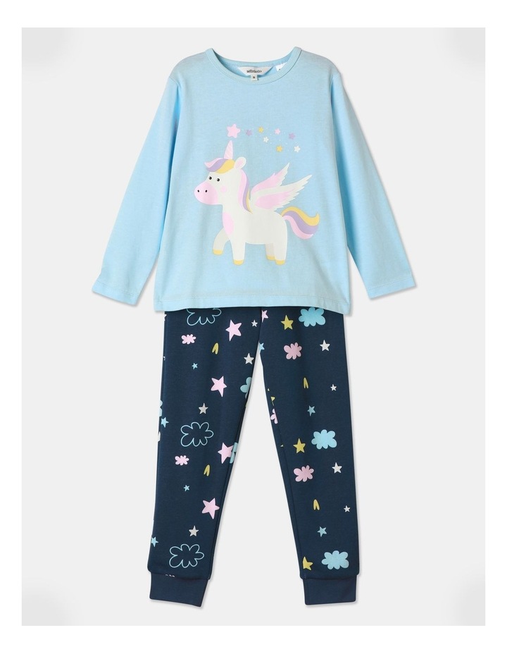 Essential Unicorn Pyjamas Set in Light Blue Lt Blue
