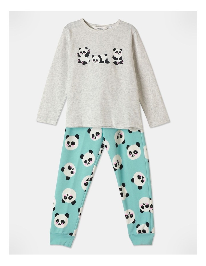 Essential Pandas Pyjama Set in Grey Marle